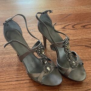 Nine West Metallic Strappy Heels